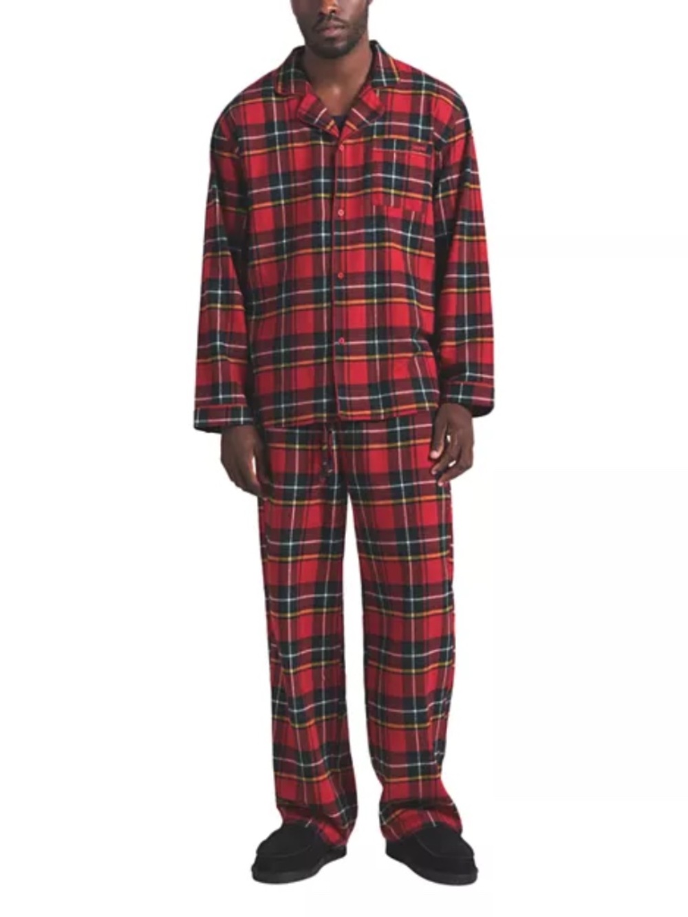 SKIMS FLANNEL PAJAMA SET MEN'S SIZE XL 100% COTTON Christmas Holiday